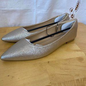Mysoft Rose Gold Glint Flats Women's Size 8 NWT